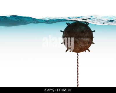 Alte Anker Kontakt mir Konzept isoliert auf weißem Hintergrund Stockfoto
