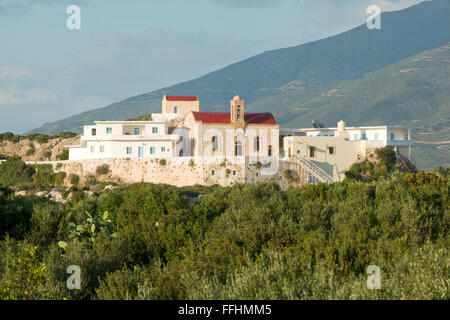 Griechenland, Kreta, Westküste, Kloster Hrissoskalitissa Nördlich von Elafonissi. Sterben die Legende Sagt, Dass Eine der 99 Stufen, Übe Stockfoto