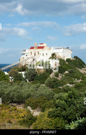 Griechenland, Kreta, Westküste, Kloster Hrissoskalitissa Nördlich von Elafonissi. Sterben die Legende Sagt, Dass Eine der 99 Stufen, Übe Stockfoto