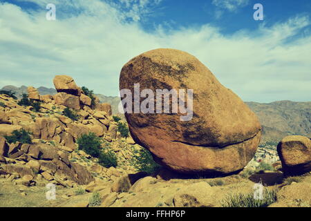 Felsen in Tafroute im Atlas-Gebirge in Marokko Stockfoto