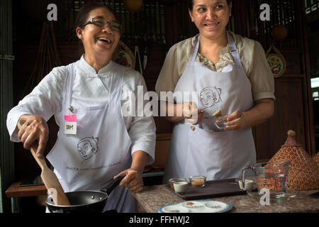 Amita Thai Kochschule. Bangkok. Thailand. Amita Thai Cooking Class befindet sich in der Landschaft des Flusses Chao Phraya, Stockfoto