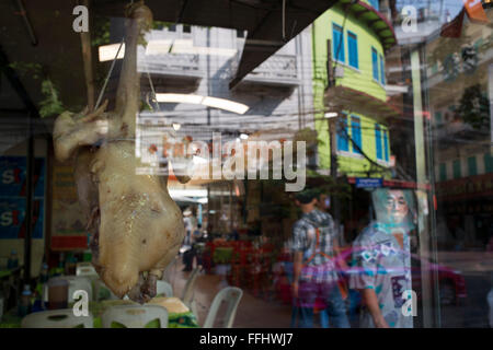 Huhn in einem Restaurant in Chinatown Essen Markt, Bangkok, Thailand. Yaowarat, Bangkoks Chinatown ist weltweit die meisten renowne Stockfoto