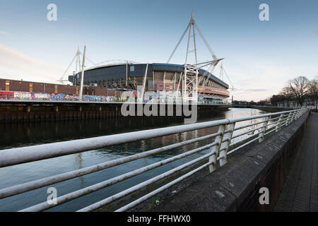 Das Fürstentum Stadion, ehemals das Millennium Stadium in Cardiff, Südwales. Stockfoto
