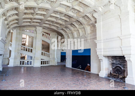 Die Treppe im Schloss Chambord Loire-Tal Stockfotografie - Alamy