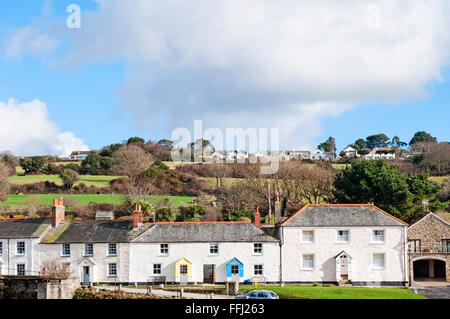 Ferienhäuser in Charlestown, Cornwall, England, UK Stockfoto