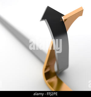 Konzeptionelle gedrehten Pfeilen Stockfoto