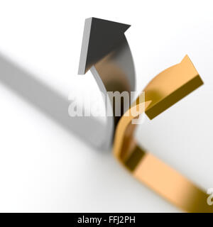 Konzeptionell unterschiedliche Pfeile Stockfoto