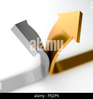 Konzeptionell unterschiedliche Pfeile Stockfoto