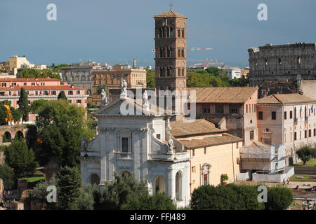 Santa Francesca Romana Kirche in Rom, Italien; Chiesa di Santa Francesca Romana, Roma, Italia Stockfoto