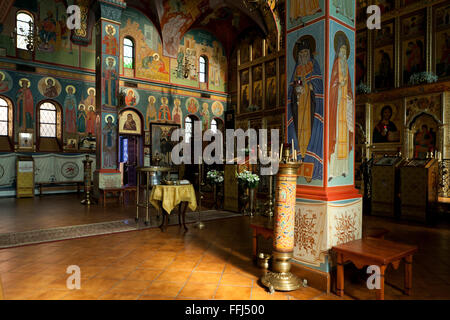 Eine Innenansicht von der Russian Orthodox Cathedral of Saint John Baptist - Washington, DC USA Stockfoto