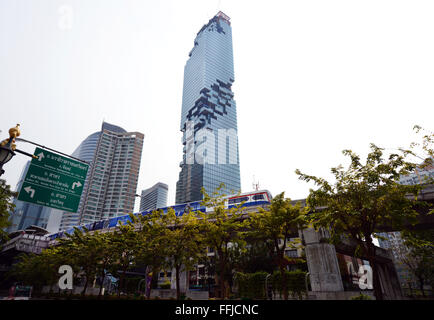 Das ultra modernen MahaNakhon Hochhaus in Bangkok, Thailand. Stockfoto