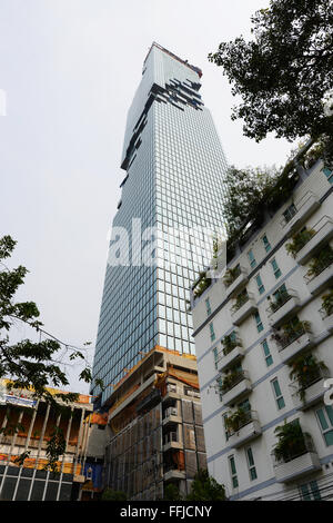 Das ultra modernen MahaNakhon Hochhaus in Bangkok, Thailand. Stockfoto