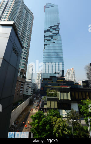 Das ultra modernen MahaNakhon Hochhaus in Bangkok, Thailand. Stockfoto