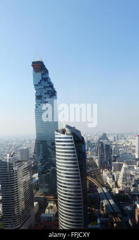 Das ultra modernen MahaNakhon Hochhaus in Bangkok, Thailand. Stockfoto