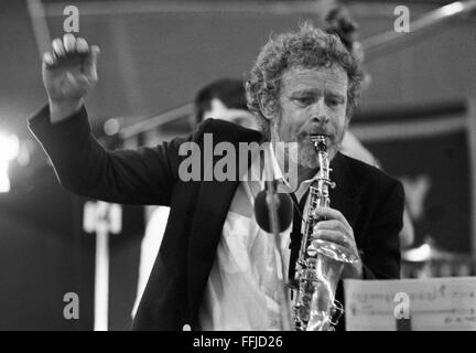 Bob Wilber, beim 1982 Kool Jazz Festival in Waterloo Village, Stanhope New Jersey. Diese Veranstaltung fand am 26 Juni war, und Wilber Band "Bechets Legacy". Stockfoto