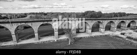 Holmes Chapel Eisenbahnviadukt Luftaufnahmen während Network Rail großen Tiefbau 14. Februar 2016 Stockfoto