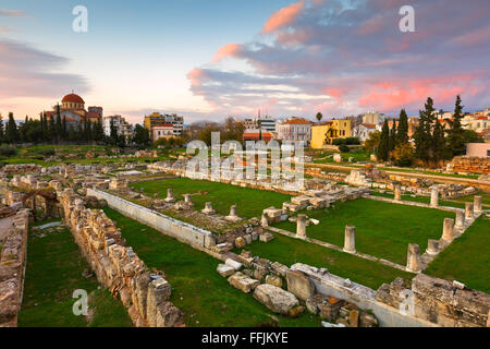 Archäologische Stätte von Kerameikos in der Nähe der antiken Agora in Athen. Stockfoto