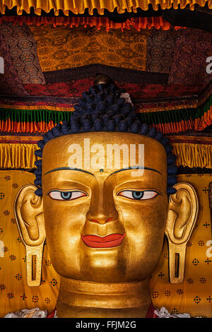 Sakyamuni Buddha Statue Gesicht Nahaufnahme Stockfoto