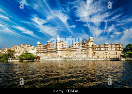 Stadtschloss, Udaipus, Rajasthan Stockfoto