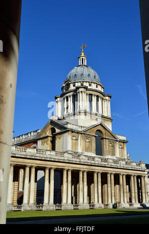 König Wilhelm Gericht, Old Royal Naval College, Greenwich, London, Vereinigtes Königreich Stockfoto