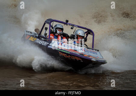 Runde 6 der AFISA V8 Superboat Meisterschaft in Runde Berg Raceway, Cabarita Beach, New South Wales Stockfoto