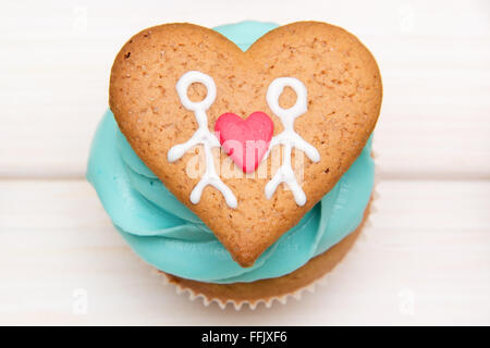 dekoriert mit Lebkuchen Muffins Stockfoto