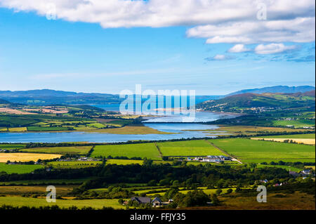 Lough Swilly und Zoll-Insel von Grianan Aileagh, Donegal, Irland Stockfoto