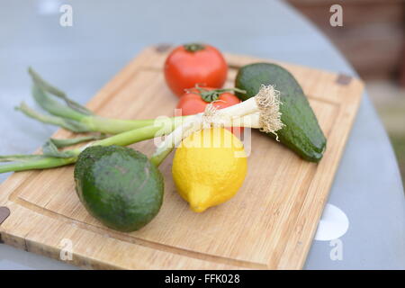 Gemüse auf einem grauen Baclground. Stockfoto