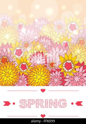 Handgezeichnete Frühling Schriftzug Stock Vektor
