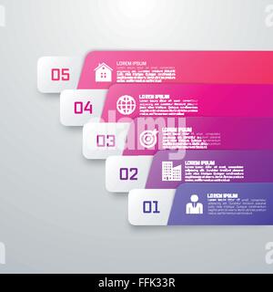 Infografik-Vorlage von bunten Streifen Stock Vektor
