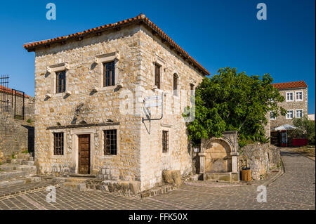 Alte Stadt Ulcinj Steinstraßen Stockfoto