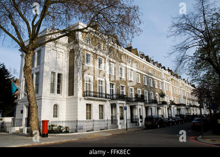 Wohnstraße in South Kensington, Thurloe Square SW7, Royal Borough von Kensington und Chelsea, London, England, Großbritannien Stockfoto