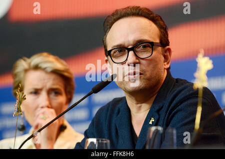 Regisseur Vincent Perez während der "allein In Berlin / Jeder Stirbt Für Sich Allein" Pressekonferenz auf der 66. Internationalen Filmfestspiele Berlin / Berlinale 2016 am 15. Februar 2016 in Berlin, Deutschland. Stockfoto