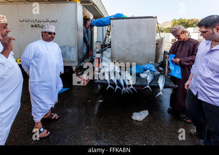 Der Fischmarkt in Muttrah, Muscat, Sultanat von Oman Stockfoto