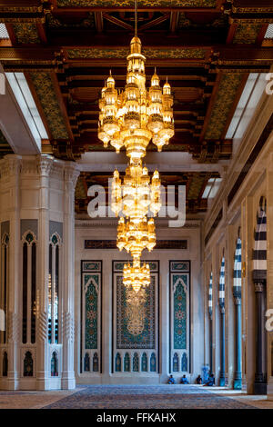 Sultan Qaboos Grand Mosque, Muscat, Sultanat von Oman Stockfoto