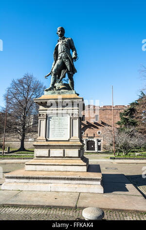 Denkmal für Pietro Micca in Turin, Italien Stockfoto