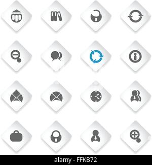 schwarzer Büro-Symbole-set Stock Vektor