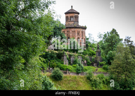 Großen Friedhof Grab, die Nekropole der viktorianischen Elite, Glasgow, Schottland Stockfoto