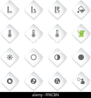 Pflanzen wachsen Icons set Stock Vektor