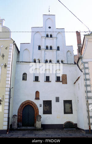 Lettland, Riga, drei Brüder, das älteste Haus in Lettland Stockfoto