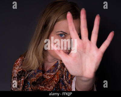 Frauen missbrauchen zu stoppen Stockfoto