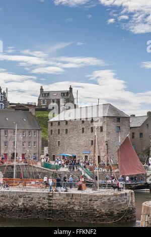 Portsoy Boat Festival in Schottland. Stockfoto