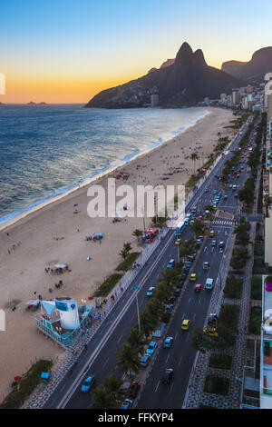 Ipanema und Leblon Strände. Rio De Janeiro. Brazilien Stockfoto