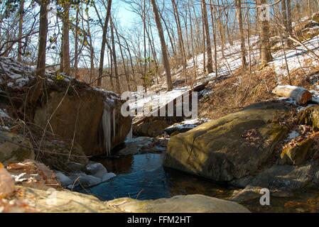 Winter Landschaften auf Raven Rock fällt in der Nähe von Schießpulver fällt. Stockfoto