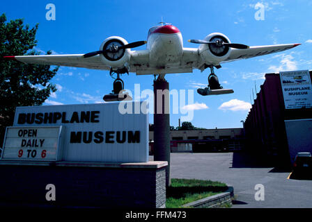 Sault Sainte Marie, Ontario, Kanada - Buschflugzeug im kanadischen Bushplane Heritage Center und Museum Stockfoto