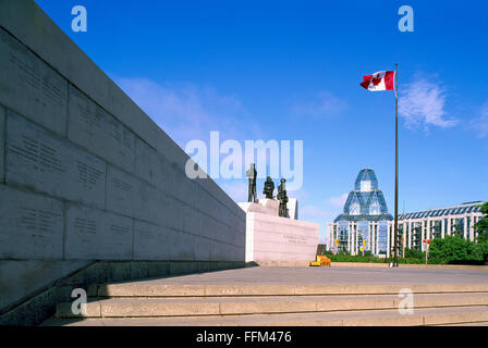 Versöhnung: Die Friedenssicherung Denkmal, Ottawa, Ontario, Kanada - Denkmal zu Ehren Kanadas Peacekeeper Soldaten Stockfoto