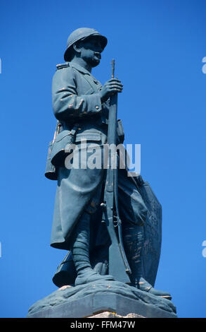 Frankreich, Meuse (55), Verdun, Weltkrieg Soldat Statue Denkmal / / Meuse (55), Verdun, Statue Gedenk de Soldat De La 1ere Stockfoto