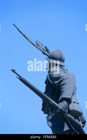 Frankreich, Meuse (55), Verdun, Weltkrieg Soldat Statue Denkmal / / Meuse (55), Verdun, Statue Gedenk de Soldat De La 1ere Stockfoto