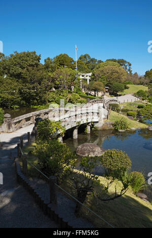 Suizenji Garten, Kumamoto Stockfoto