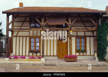 Frankreich, Maas (55), Dorf Beaulieu en Argonne, Rathaus Stockfoto